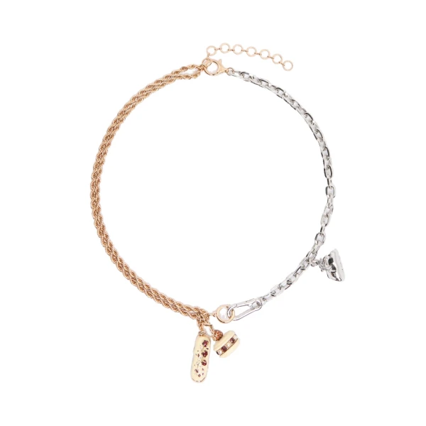 Max Mara Sfere Charm Choker Necklace in Gold | Necklace | Coveti