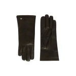 Max Mara Short Nappa Leather Gloves in Black | Gloves | Coveti