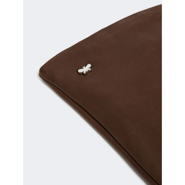 Max Mara Short Nappa Leather Gloves in Dark Brown | Gloves | Coveti