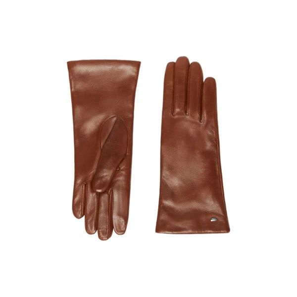 Short Nappa Leather Gloves in Tobacco