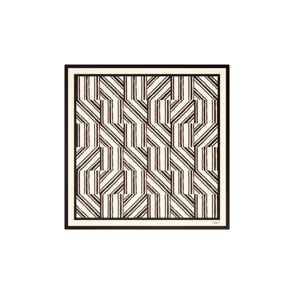 Max Mara Siam Printed Silk Twill Scarf in Chocolate | Scarves | Coveti