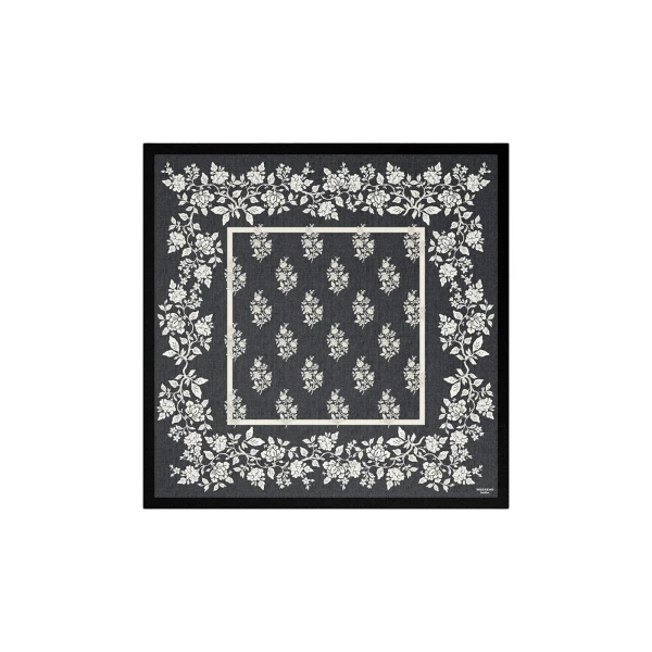 Max Mara Siam Printed Silk Twill Scarf in Midnight Blue | Scarves | Coveti
