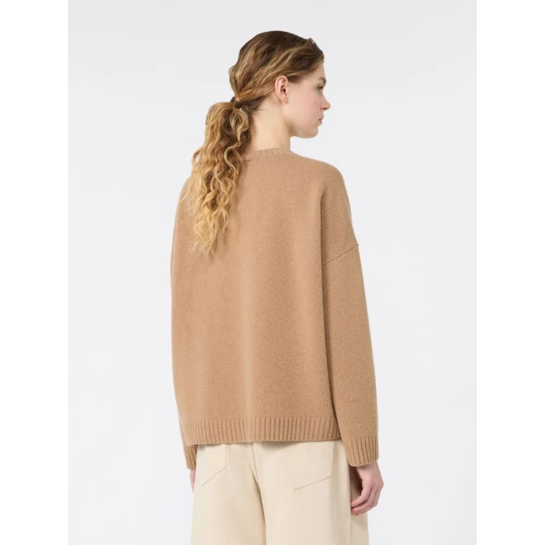 Max Mara Sibari Oversized Wool Jumper in Camel | Sweaters | Coveti