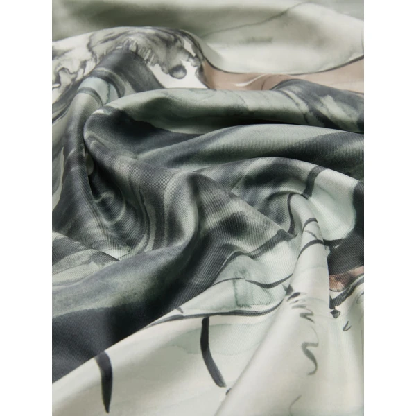 Max Mara Silk Twill Foulard in Beige | Scarves | Coveti