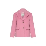 Max Mara Sissy Wool Drap Single-Breasted Jacket in Pink | Blazers | Coveti
