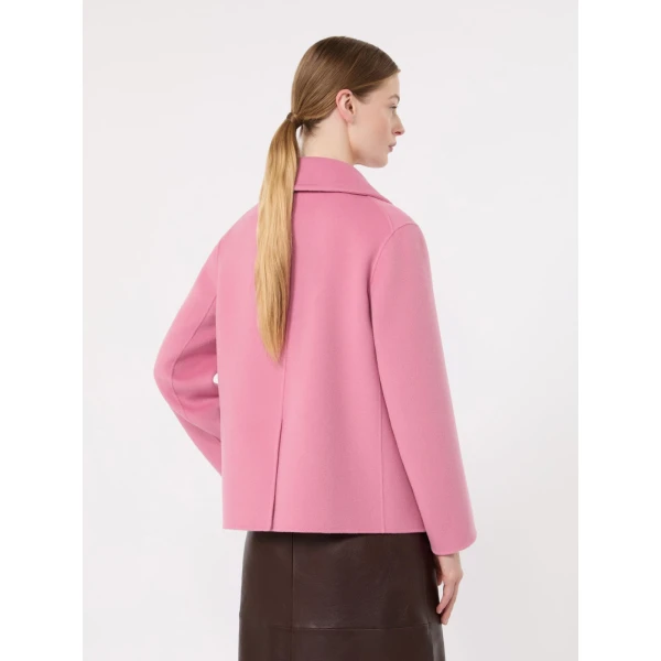 Max Mara Sissy Wool Drap Single-Breasted Jacket in Pink | Blazers | Coveti