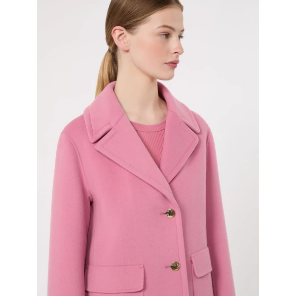 Max Mara Sissy Wool Drap Single-Breasted Jacket in Pink | Blazers | Coveti