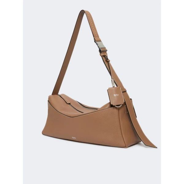 Max Mara Skipper Medium Leather Shoulder Bag in Brown | Shoulder & Crossbody Bags | Coveti