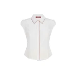 Max Mara Skipper Silk Crepe de Chine Shirt in Silk White | Shirts | Coveti