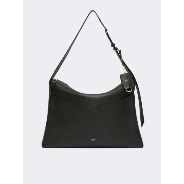 Max Mara Skipperl Large Leather Handbag in Black | Totes & Top-Handle Bags | Coveti