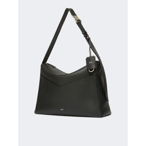 Max Mara Skipperl Large Leather Handbag in Black | Totes & Top-Handle Bags | Coveti