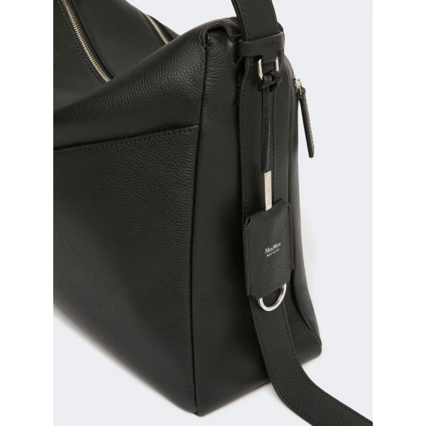 Max Mara Skipperl Large Leather Handbag in Black | Totes & Top-Handle Bags | Coveti