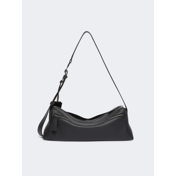 Max Mara Skippers Small Leather Shoulder Bag in Black | Shoulder & Crossbody Bags | Coveti