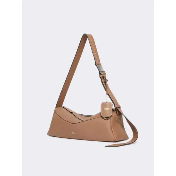 Max Mara Skippers Small Leather Shoulder Bag in Brown | Shoulder & Crossbody Bags | Coveti