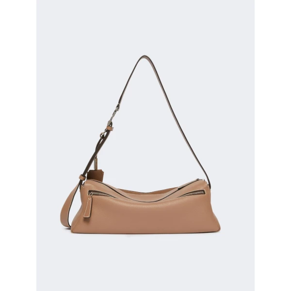 Max Mara Skippers Small Leather Shoulder Bag in Brown | Shoulder & Crossbody Bags | Coveti