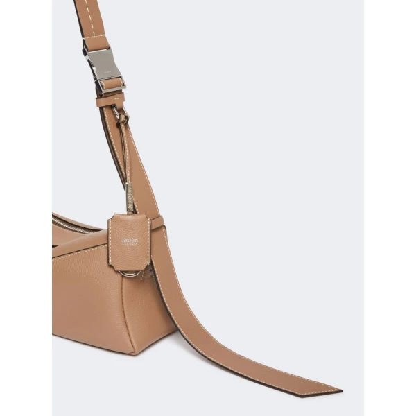 Max Mara Skippers Small Leather Shoulder Bag in Brown | Shoulder & Crossbody Bags | Coveti