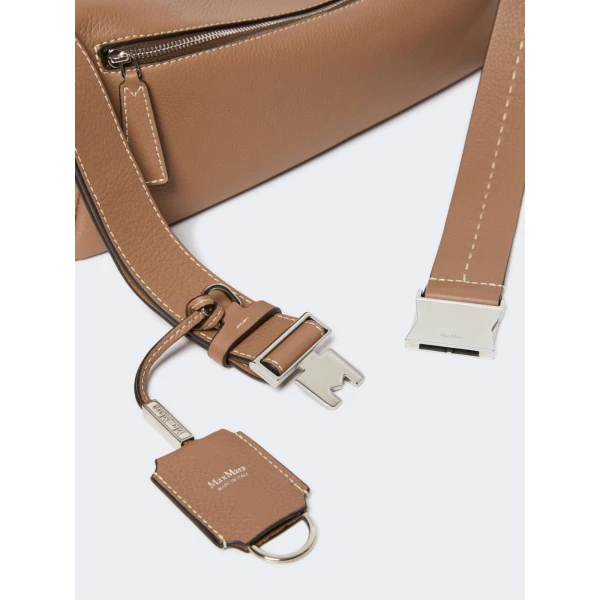 Max Mara Skippers Small Leather Shoulder Bag in Brown | Shoulder & Crossbody Bags | Coveti