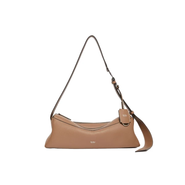 Skippers Small Leather Shoulder Bag in Brown