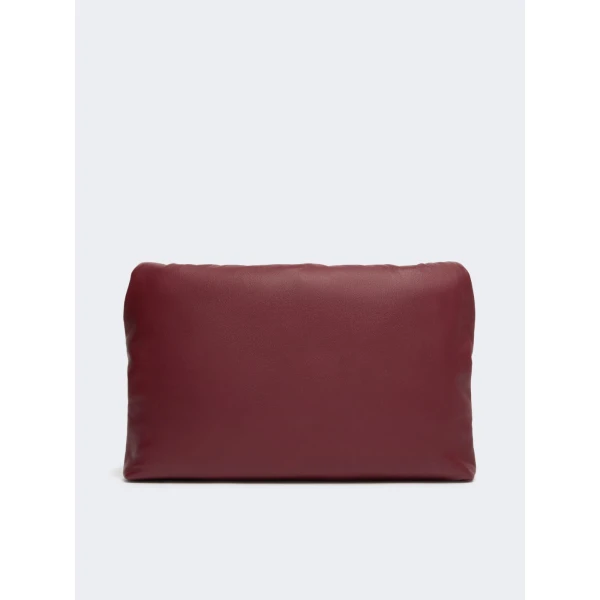 Max Mara Slalom Clutch Style Sheepskin Pasticcino Bag in Ruby | Clutch Bags | Coveti