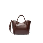 Max Mara Small Leather Marine Bag in Brown | Totes & Top-Handle Bags | Coveti