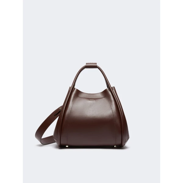 Max Mara Small Leather Marine Bag in Brown | Totes & Top-Handle Bags | Coveti