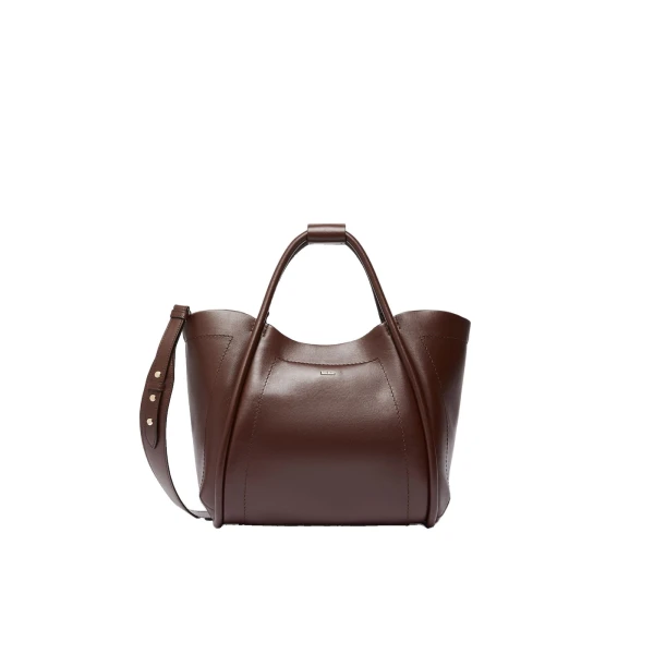 Small Leather Marine Bag in Brown