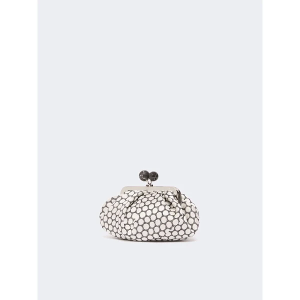 Max Mara Small Pasticcino Bag in Jacquard, Black | Clutch Bags | Coveti