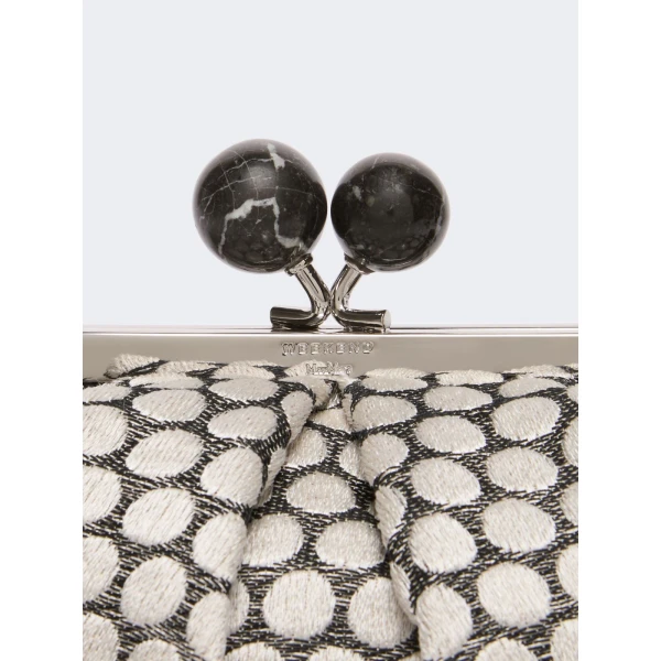 Max Mara Small Pasticcino Bag in Jacquard, Black | Clutch Bags | Coveti