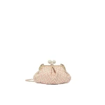 Max Mara Small Pasticcino Bag in Jacquard, Pink | Clutch Bags | Coveti
