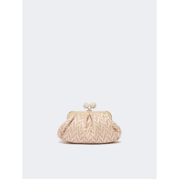 Max Mara Small Pasticcino Bag in Jacquard, Pink | Clutch Bags | Coveti