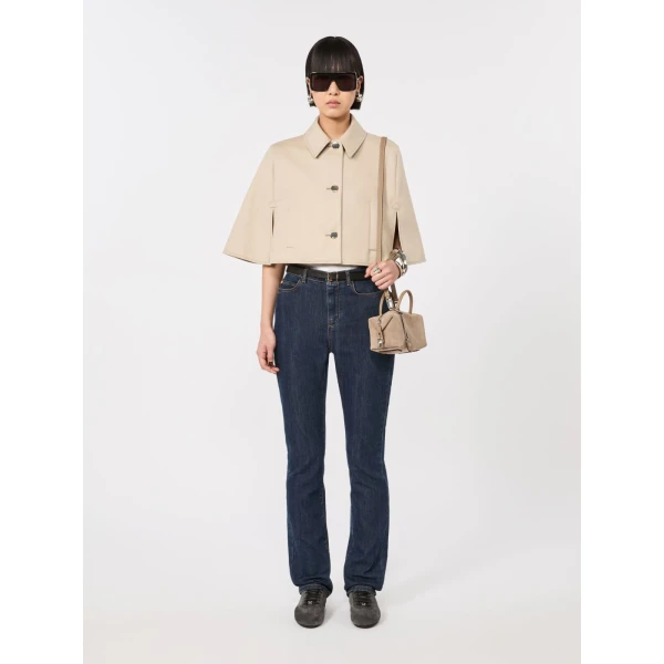 Max Mara Small Split Leather Boston Bag in Mud | Totes & Top-Handle Bags | Coveti