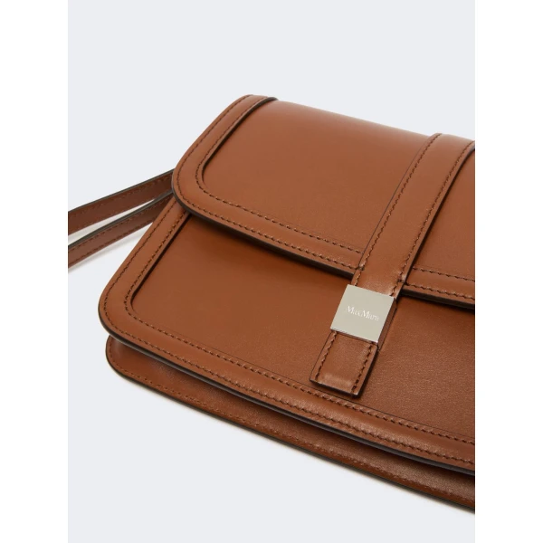 Max Mara Smooth Leather Clutch in Tobacco | Clutch Bags | Coveti