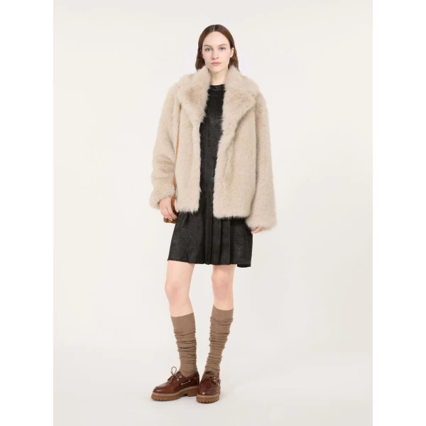 Max Mara Soft Textured Short Coat in Powder Pink | Coats | Coveti