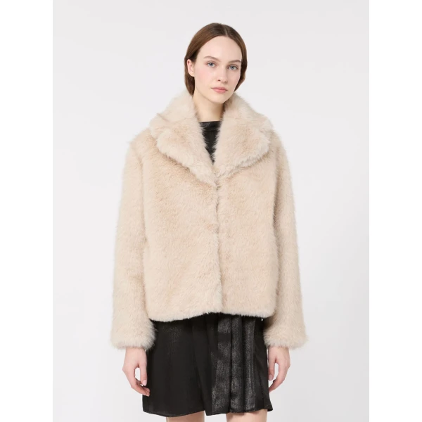 Max Mara Soft Textured Short Coat in Powder Pink | Coats | Coveti
