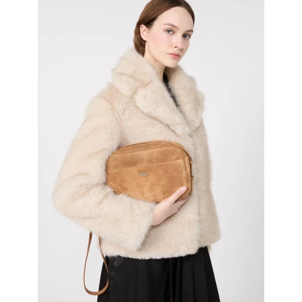 Max Mara Soft Textured Short Coat in Powder Pink | Coats | Coveti