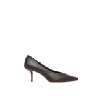 Max Mara Softpump Nappa Leather Court Shoes in Chocolate | Heels | Coveti