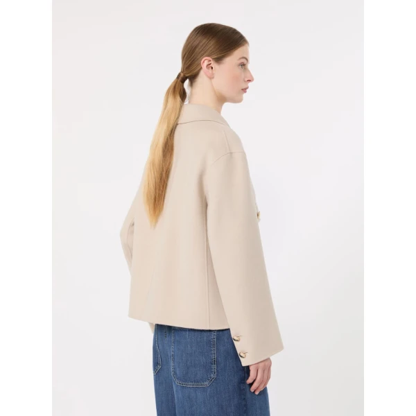 Max Mara Sorriso Double Wool Drap Jacket in Beige | Blazers | Coveti