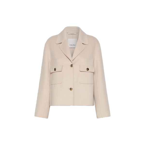 Max Mara Sorriso Double Wool Drap Jacket in Beige | Blazers | Coveti