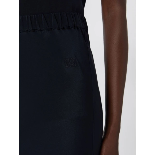 Max Mara Sospiro Long Silk Crepe de Chine Skirt in Ultramarine | Maxi Skirts | Coveti