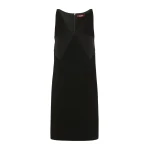 Max Mara Spadino Flared Cady Mini Dress in Black | Mini Dresses | Coveti