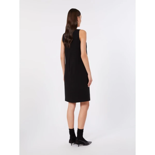 Max Mara Spadino Flared Cady Mini Dress in Black | Mini Dresses | Coveti