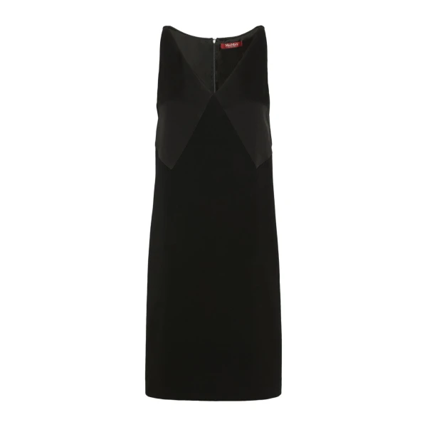 Max Mara Spadino Flared Cady Mini Dress in Black | Mini Dresses | Coveti