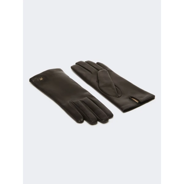 Max Mara Spalato Nappa Leather Gloves in Black | Gloves | Coveti