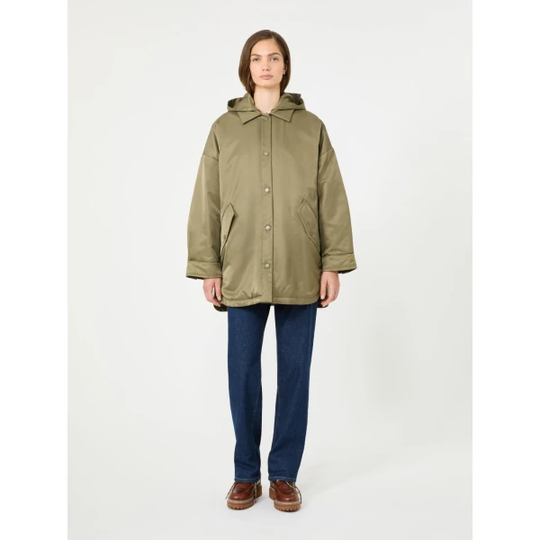 Max Mara Spigola Reversible Water-Repellent Down Jacket in Khaki | Jackets | Coveti