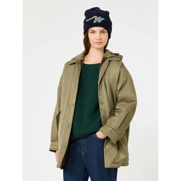 Max Mara Spigola Reversible Water-Repellent Down Jacket in Khaki | Jackets | Coveti