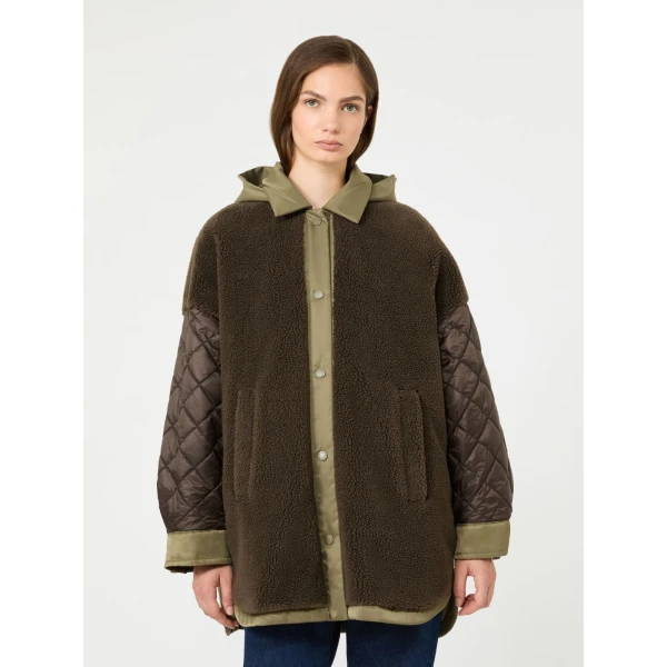Max Mara Spigola Reversible Water-Repellent Down Jacket in Khaki | Jackets | Coveti