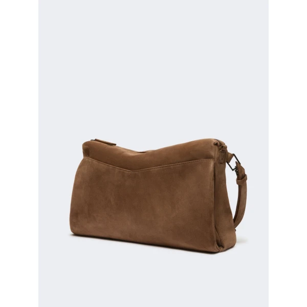Max Mara Split Calfskin Crossbody Bag in Hazelnut Brown | Shoulder & Crossbody Bags | Coveti