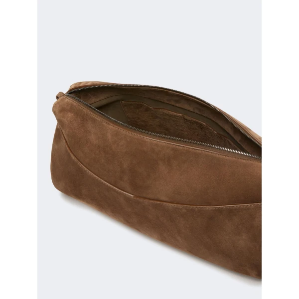 Max Mara Split Calfskin Crossbody Bag in Hazelnut Brown | Shoulder & Crossbody Bags | Coveti
