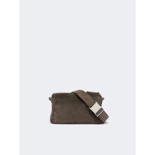 Max Mara Split Leather Micro Handbag in Dark Brown | Mini Bags | Coveti