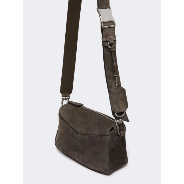 Max Mara Split Leather Micro Handbag in Dark Brown | Mini Bags | Coveti